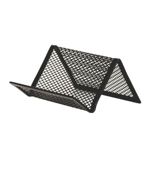 Suport pentru cărți de vizită din plasă metalică, negru, Forpus